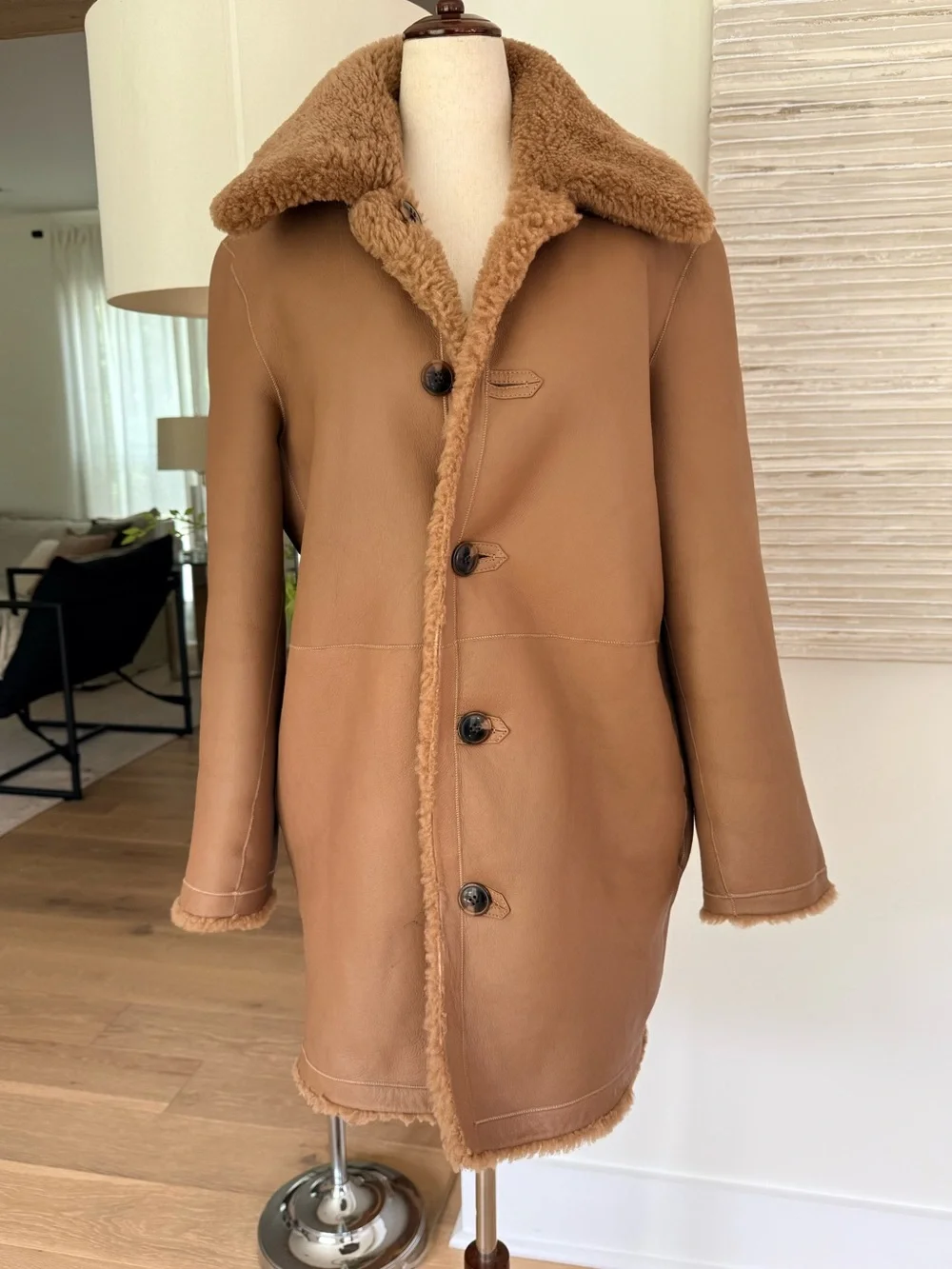 Jenni Kayne Aurora Reversible Shearling Coat size XS